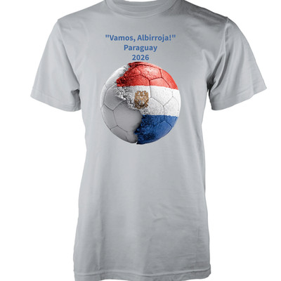 Kostenlose Personalisierung 2026 WM Fußball Paraguay Baumwolle T-Shirt Erwachsene