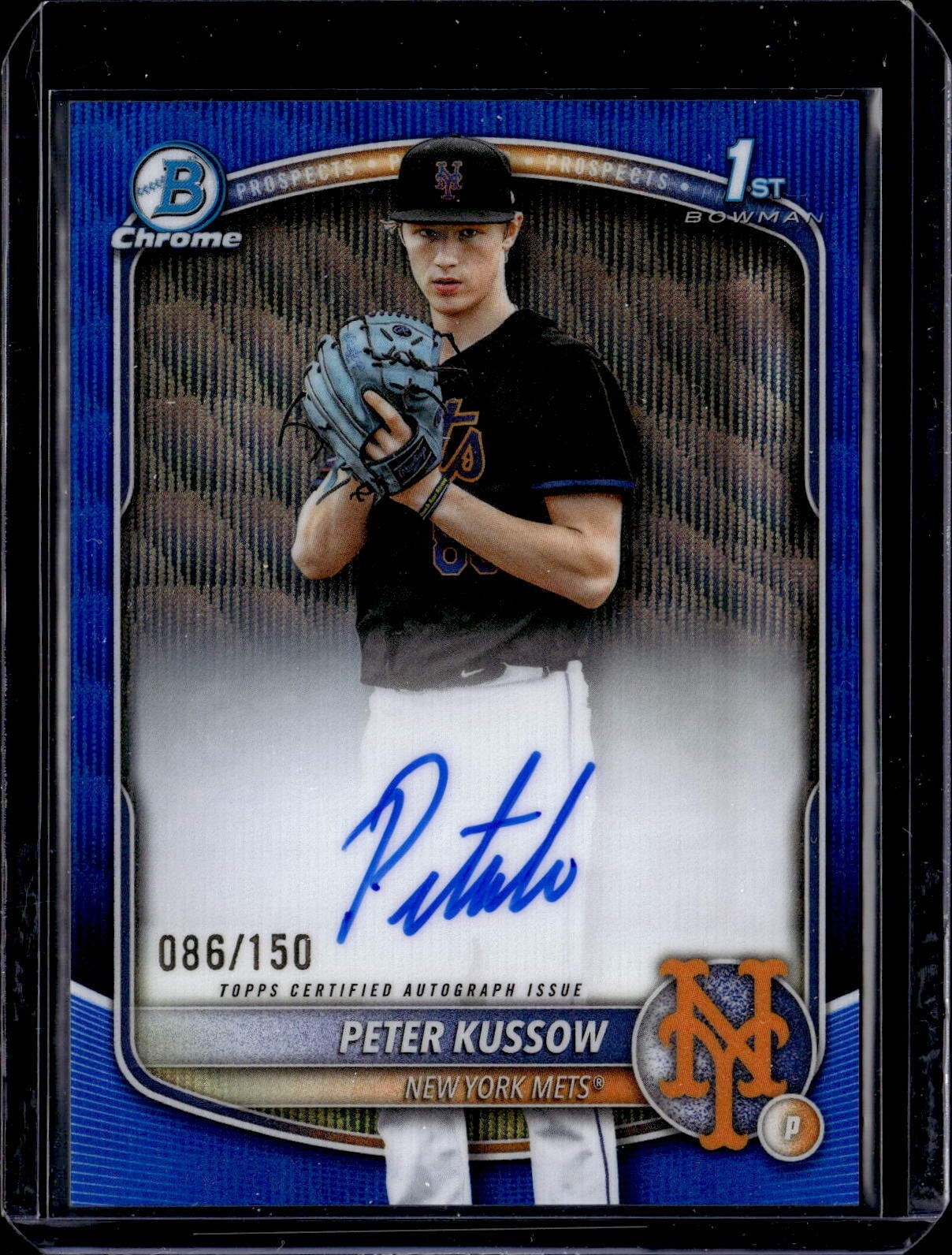 2025 Bowman Draft Chrome Peter Kussow Blue Wave Auto /150