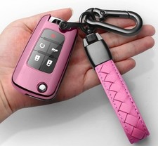 Key Fob Cover with Keychain TPU Full Protection Key Shell Cas Color: Rose Pink