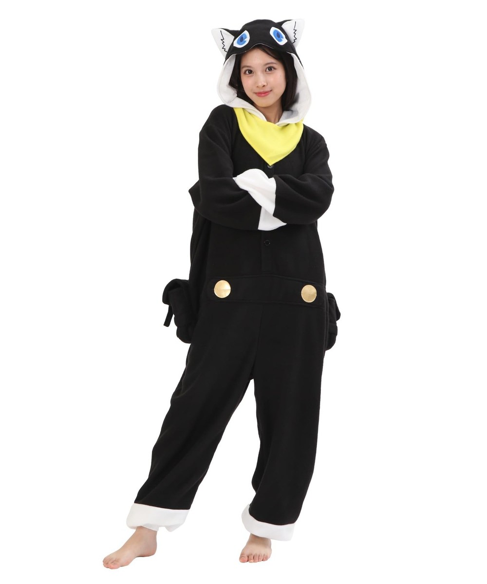 Persona 5 Morgana character SAZAC Kigurumi Cosplay Costume Fleece