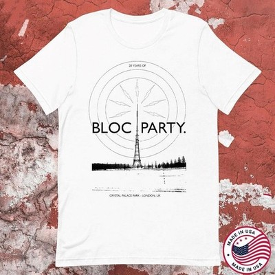 20 Years Of Bloc Party Crystal Palace Park London UK Cotton White T Shirt JU876