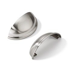 10 PCS 21/2" Drawer Pulls Brushed Satin Nickel Cabinet Cup Handles 2.5 Inch
