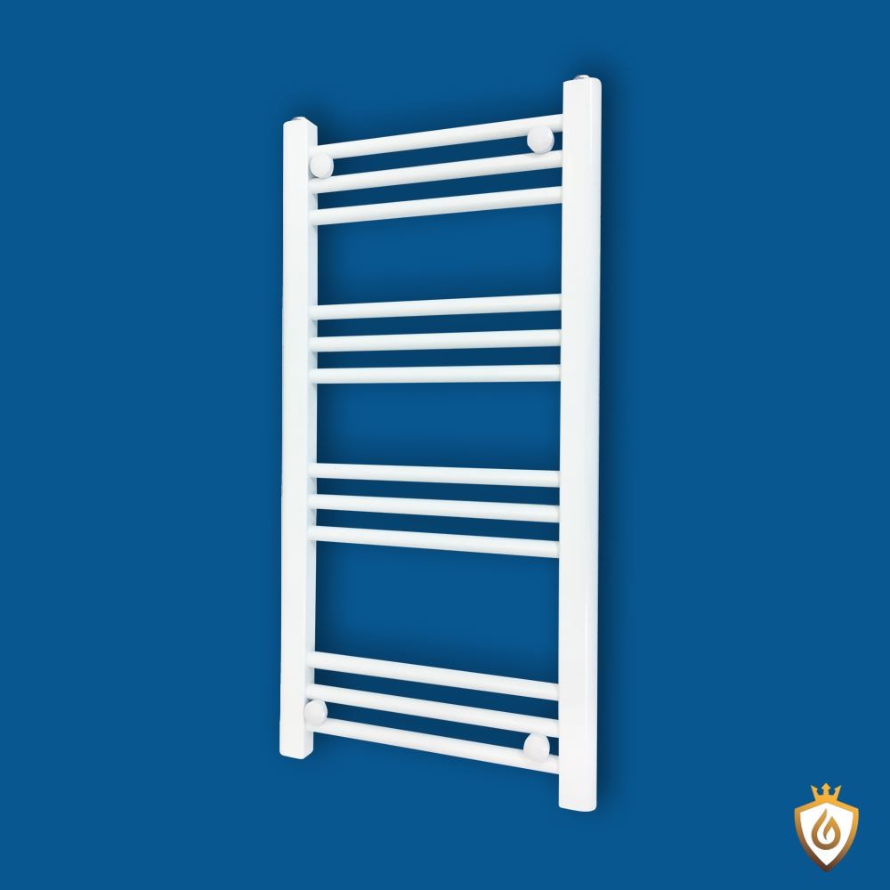 Straight White Towel Rail Ladder Radiator Bathroom Heater Warmer 400mm x 800mm