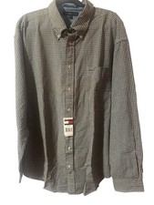 Tommy Hilfiger Plaid Green Button Shirt New With Tags Mens Xxl