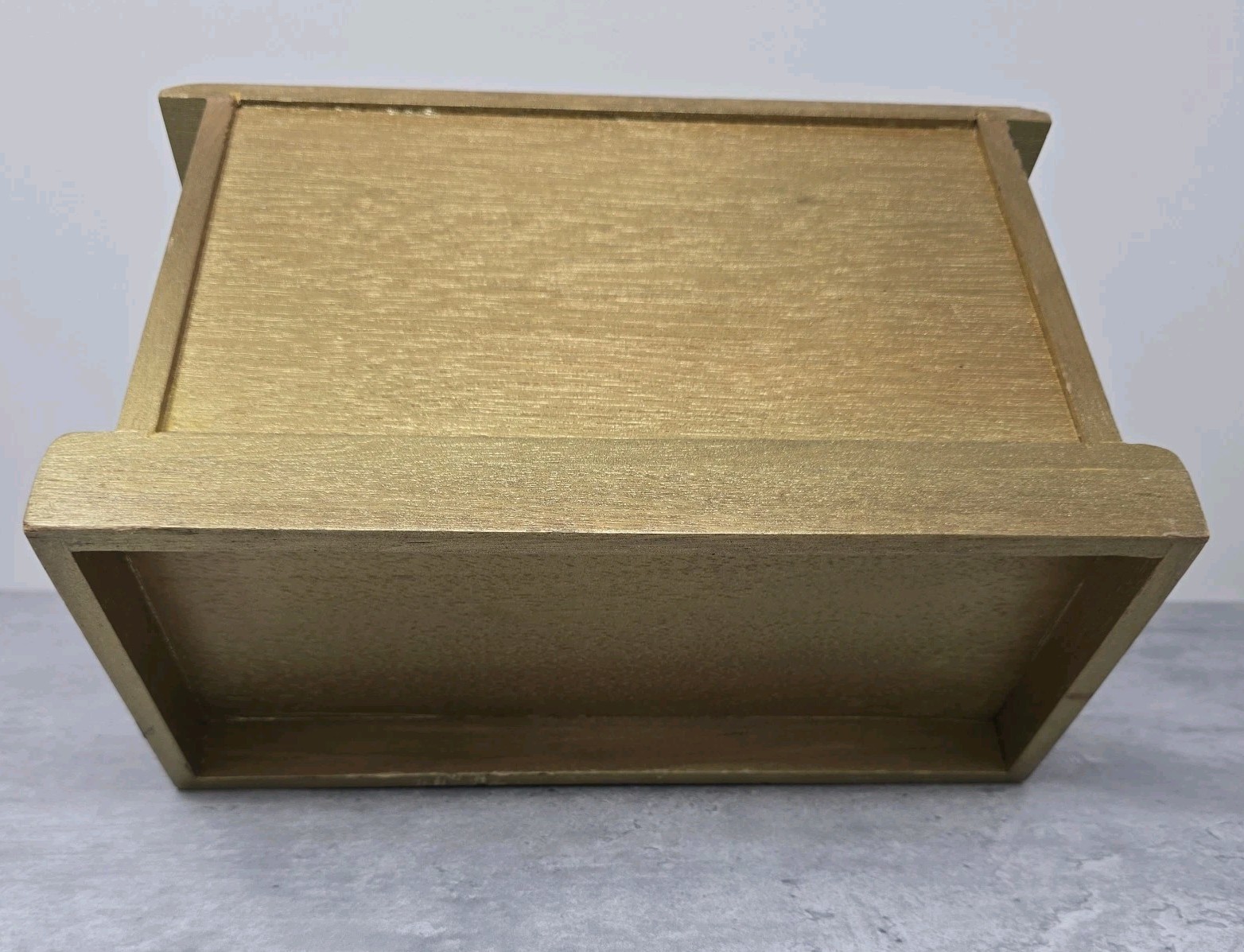 Vintage Florentine Jewelery Box Bright Colored Floral Design Red Velvet Lined