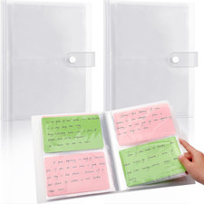 2 Pack 4X6 Index Card Holder Organizer 320 Cards Clear Binder