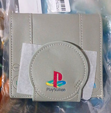 PlayStation Men's Gray Bifold Wallet with Logo, Folding Credit Card Slots