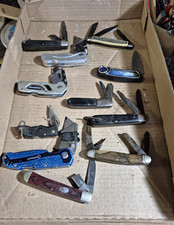 Husky Mixed Lot Pocket & Utility Knives, Stainless Blades, Slipjoint  2.75"