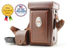   Near Mint  w/Strap   Rolleiflex Leather Case Brown for MX TLR From JAPAN