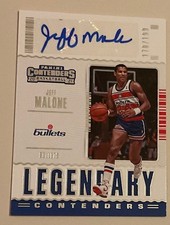 2020-21 Panini Contenders Jeff Malone Legendary Contenders Auto /199!