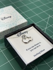Disney Necklace Micky Mouse Heart Sterling Silver 925