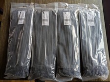 400 HEAVY-DUTY BLACK CABLE TIES INDOOR/OUTDOOR NYLON 14.5" FREE SHIPPING