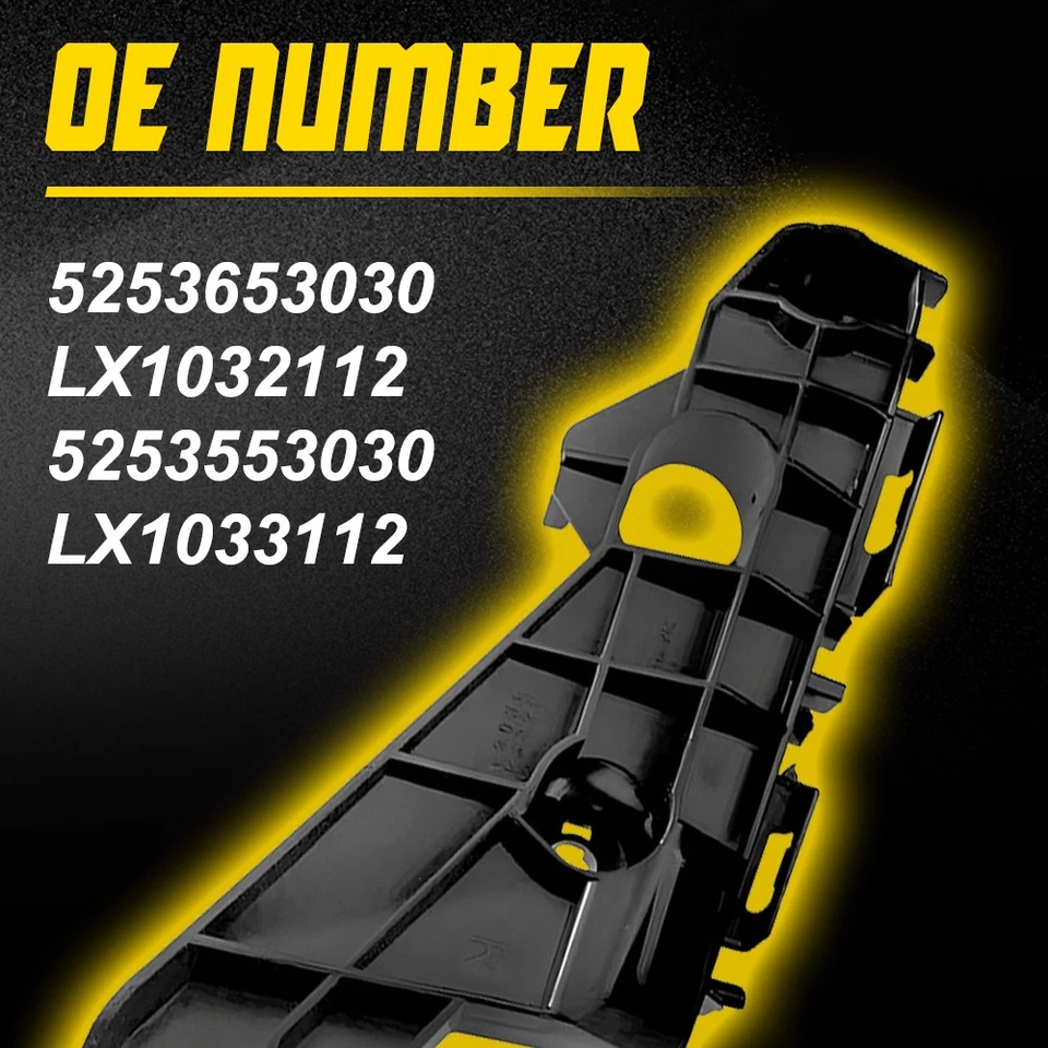 Soporte de parachoques delantero derecho izquierdo apto para 2014-16 Lexus IS250 IS300 IS350 IS200t 2-20X Foto 3 de 4