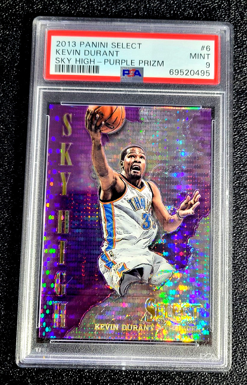 PSA 9 MINT 2013 KEVIN DURANT SELECT SKY HIGH /99 PURPLE PRIZM G6443
