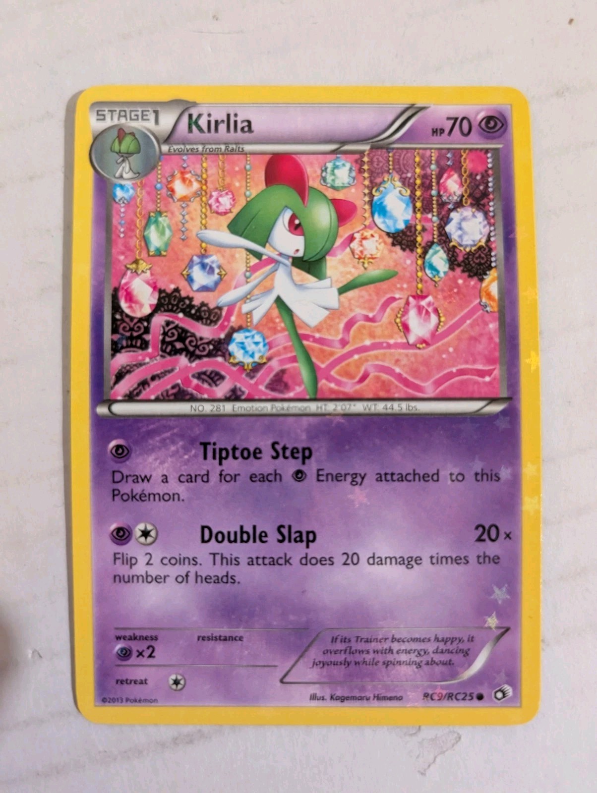 2013 KIRLIA RC9/RC25 Legendary Treasures Pokemon Radiant Collection NM/M