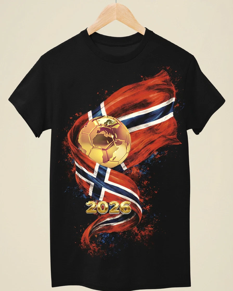 WC 2026 INSPIRED Cool Unisex Black T-Shirt - Norway