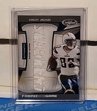 2009 Certified Fabric of Game Team Die Cut #146 Vincent Jackson GameWorn /25