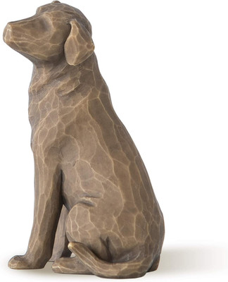 Willow Tree Love My Dog (Dark), Sculpted Hand-Painted Figure