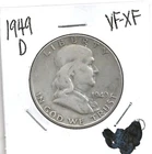 1949-D Franklin Half Dollar,      NO COMBINED SHIPPING