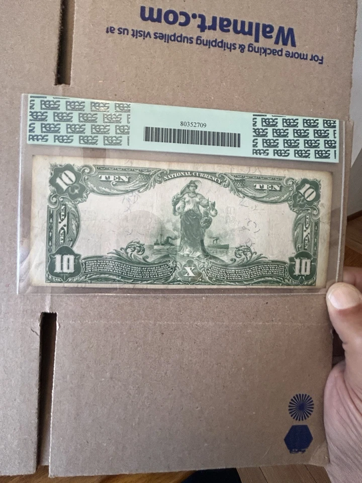 1902 PB $10 The First National Bank Of VILLISCA, IOWA, CH. #2766, PCGS VF 35 - Image 2 of 4