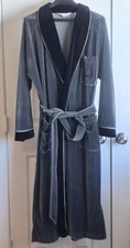 Christian Dior Vintage Monsieur Robe Gray/Black Velvet OS One Size USA