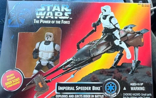 Kenner Star Wars Power of the Force Imperial Speeder Bike Biker Scout 1995