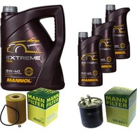 Inspektionspaket 8L Mannol 5W-40 FüR Mercedes W164 ML 320 CDI S211 E 280 T