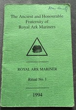 MASONIC: Royal Ark Mariner Ritual No 1 Booklet