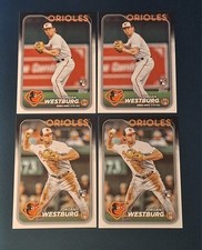 (4) Jordan Westburg 2024 Topps Rookie Card #66 + #US125 RC Baltimore Orioles