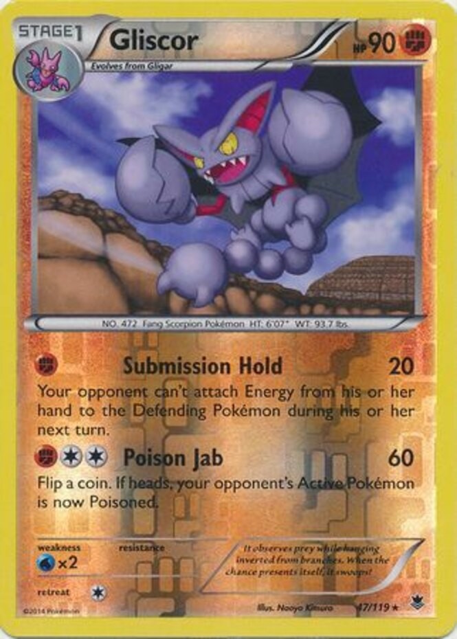 Pokemon - Gliscor - 47/119 - Rare - Reverse Holo - XY - Phantom Forces - NM