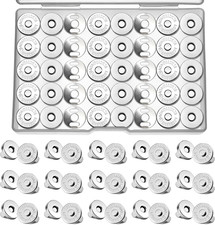50 Sets 14mm Silver Magnetic Snaps for Purse, No-Sew  Silver Alloy Snap Closure