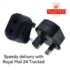 US & UE 2 pin to 3 pin UK Travel Adapter Plug 250v AC 5amp Black or White RM24