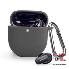 Silicone Cover for Bose QuietComfort Earbuds II 2022, Soft Shockproof Dark gray