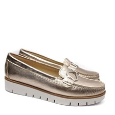 VASSANELLI MADE IN ITALY PLATINUM NAPPA MOCCASIN