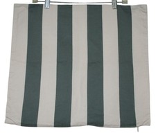Crate Barrel Olin Slate Stripe Pillow Cotton Cover 20x20 Coastal Neutral