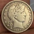 1905-S Barber Half Dollar Very Good-Looking