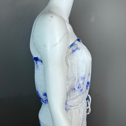 Velvet Dress Small tie-dye cover up strapless cotton white tennis NWT coastal - Picture 3 of 11