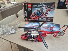 LEGO Technic 8068 Rescue Helicopter Set With Manual and Box missing winch