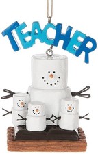 Midwest-CBK S'mores Teacher Banner and Students Christmas Ornament Figurine