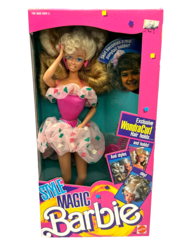 BK ~ NEU IM KARTON BARBIE PUPPE 1988 STYLE MAGIC VINTAGE 1283
