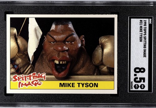 1990 Topps Spitting Image #31 MIKE TYSON RC Boxing HOF Rookie SGC 8.5 - Picture 2 of 3