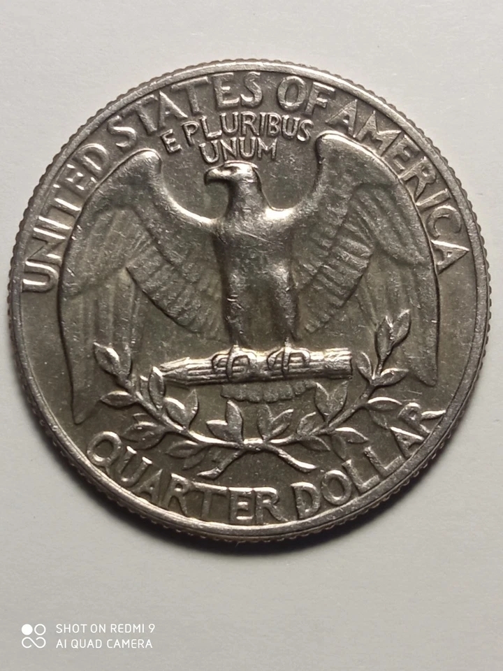 CUARTO DOLAR 1967 SIN CECA ERROR EXCELENTE - Image 3 of 4