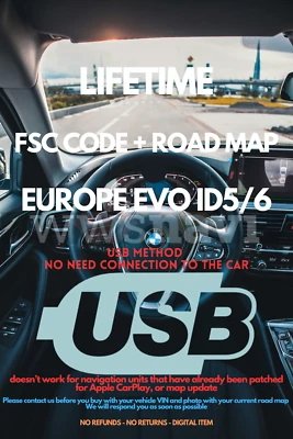 Original BMW ROAD MAP EUROPE EVO 2026 | ARCHIVO FSC + HOJA DE RUTA | NBT EVO ID5/6 - Imagen 1 de 4