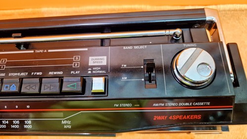 SANYO MW706F Mini Radiorecorder in schwarz. Vintage, komplett restauriert! - Picture 7 of 7