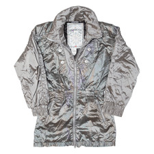 Vintage Obermeyer Thermolite Petite Womens Coat Silver 80s Xs