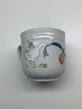 Vintage International China Stoneware Japan Goose Strawberry Speckled Coffee Cup