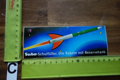 Alter Aufkleber Schule Büro Füller Stifte Kugelschreiber GEHA (CB)