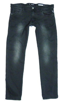 Replay ANBASS Jeans gr. W40 Slim Fit Grau M 914.000 Herren Denim 40in