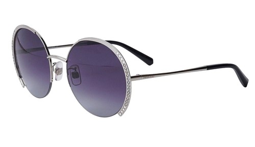 SWAROVSKI スワロフスキー Swarovski SK139 Silver Blue Sunglasses 16X SW139 Round Metal 54-21