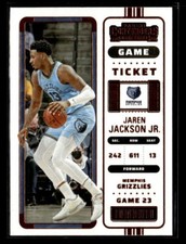 2022-23 Panini Contenders #76 Jaren Jackson Jr. Game Ticket Bronze card